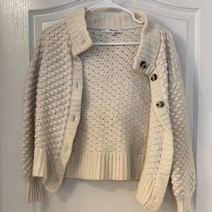 Madewell Textured Cream Cardigan